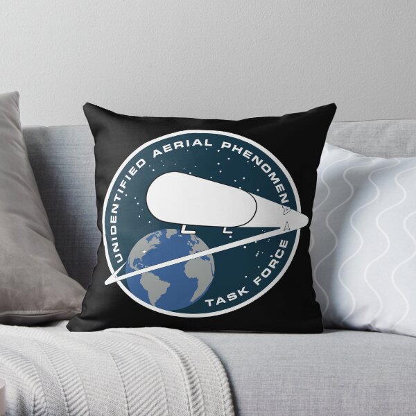 Unidentified Aerial Phenomenon Task Force (UAPTF) Insignia - Space Force Colour Variant Throw Pillow