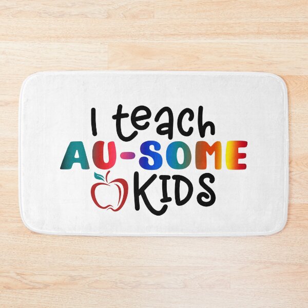 Item preview, I Teach Au-some Kids Awesome - Autism Awarness Apple Funny Pictures designed and sold by Dolphin Graphic.