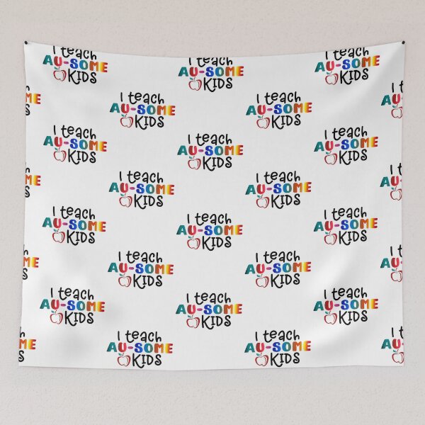 Item preview, I Teach Au-some Kids Awesome - Autism Awarness Apple Funny Pictures designed and sold by Dolphin Graphic.
