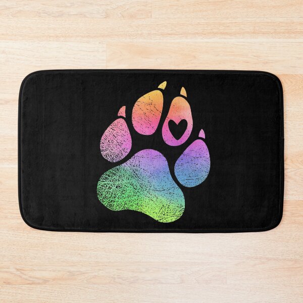 Item preview, Dog’s paw print with a heart rainbow watercolour design for animal lovers. designed and sold by iclipart.
