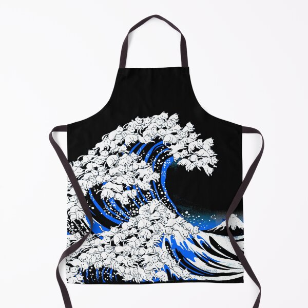 Item preview, Kanagawa Cat Wave Black designed and sold by Tobe Fonseca®.