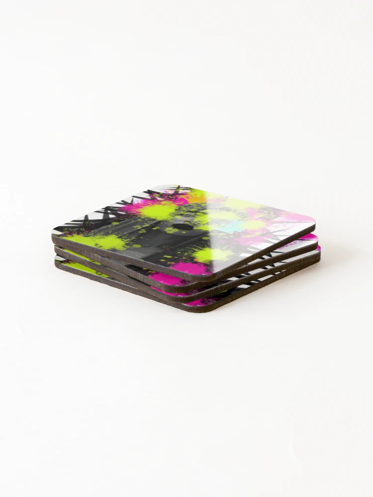 Thumbnail 4 of 5, Coasters (Set of 4), Abstract QUEEN designed and sold by R0X Designs .