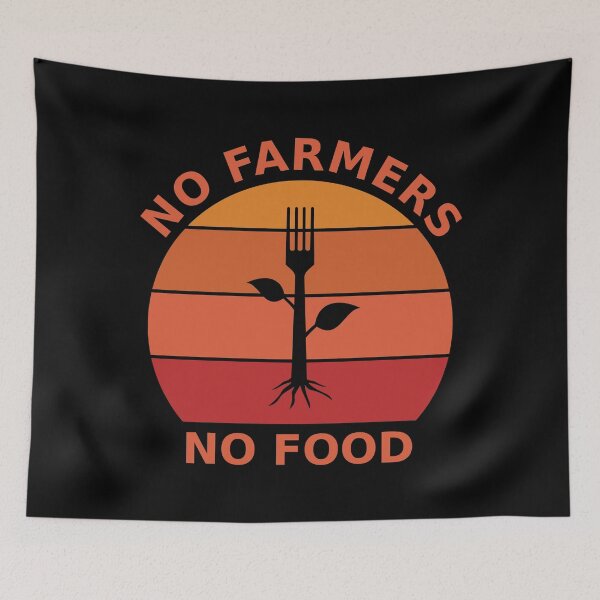 Item preview, No Farmers No Food. Vintage sunset style. designed and sold by TashaVector.