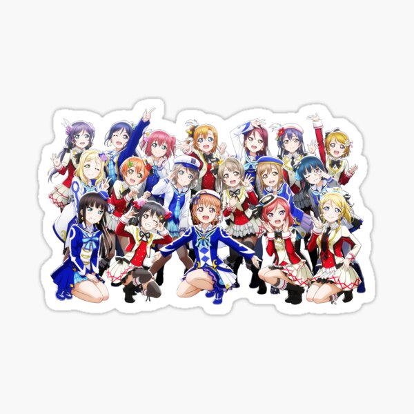 love live!! school idol festival!! all stars! muse & aqours group render Sticker