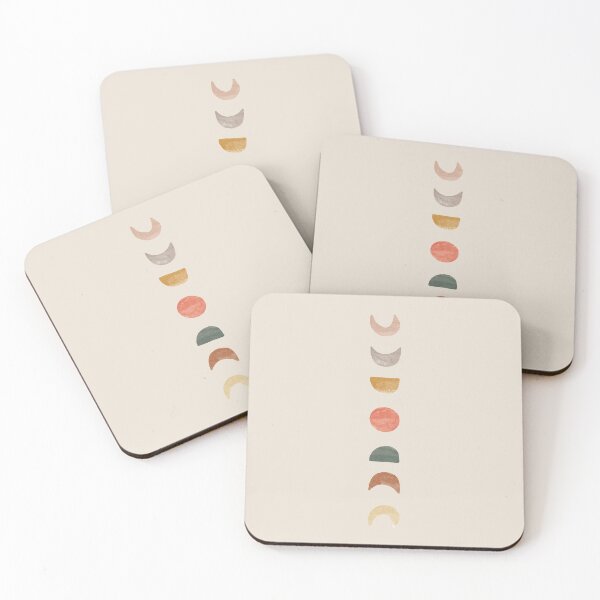 Item preview, Watercolor Moon Phase Terra-Cotta Art designed and sold by Sadhana Design Studio.