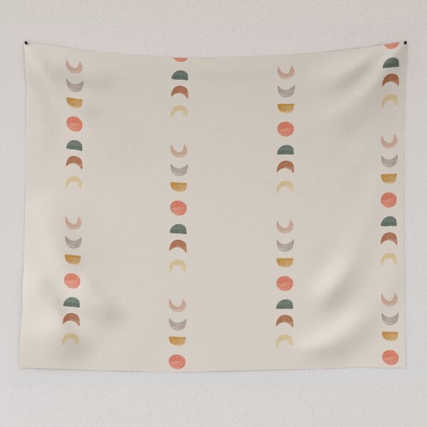Item preview, Watercolor Moon Phase Terra-Cotta Art designed and sold by Sadhana Design Studio.