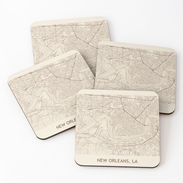 Item preview, New Orleans, LA Topographical Map Vintage designed and sold by PGHPhotoCo.