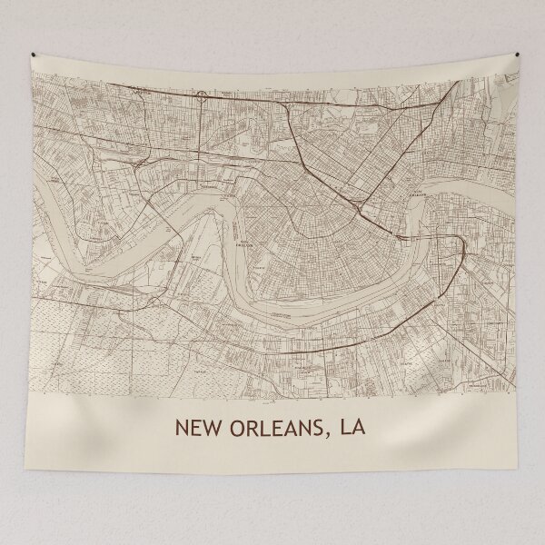 Item preview, New Orleans, LA Topographical Map Vintage designed and sold by PGHPhotoCo.