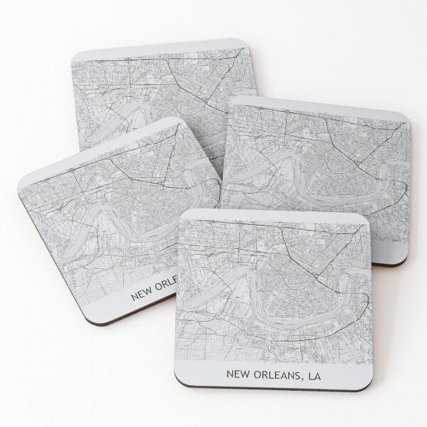 Item preview, New Orleans, LA Topographical Map Grey designed and sold by PGHPhotoCo.