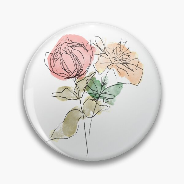 Item preview, Peonies & lisianthus botanical illustration designed and sold by meganamey.