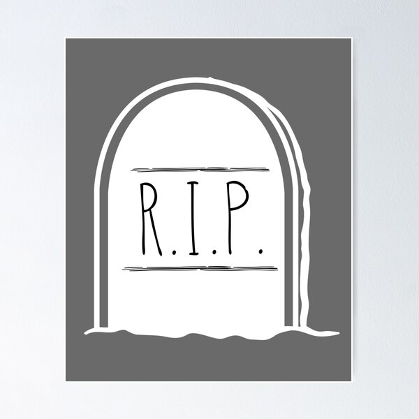 Aperçu de l'œuvre Pierre tombale RIP Rest In Peace créée et vendue par Ze-design.