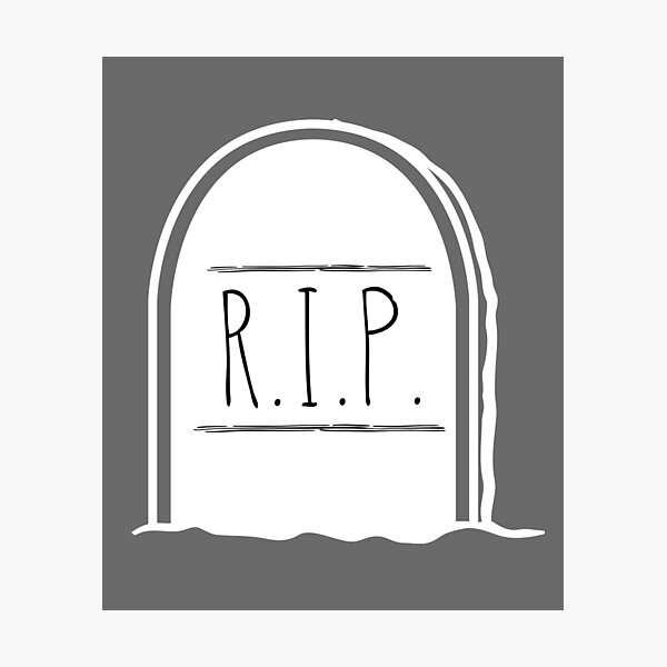 Item preview, RIP Rest In Peace Tombstone designed and sold by Ze-design.
