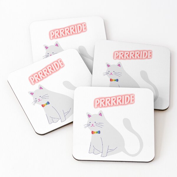 Item preview, Prrrride Cat With A Rainbow Ribbon LGBT designed and sold by LuckyKermit.