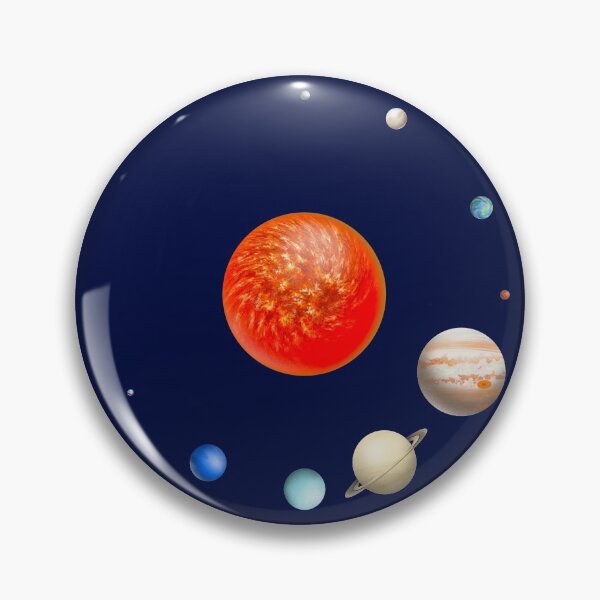Artikelvorschau,  unser Lieblingszwergplanet). Dieses Design berücksichtigt die relativen Größen und Farben der Planeten. entworfen und verkauft von The Curly Redhead.