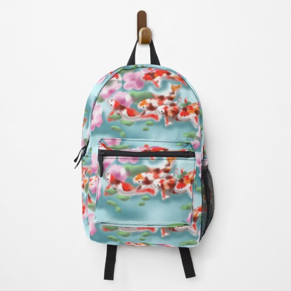 Item preview, Cherry blossoms and koi carp in blue-green water designed and sold by CuisineCat.