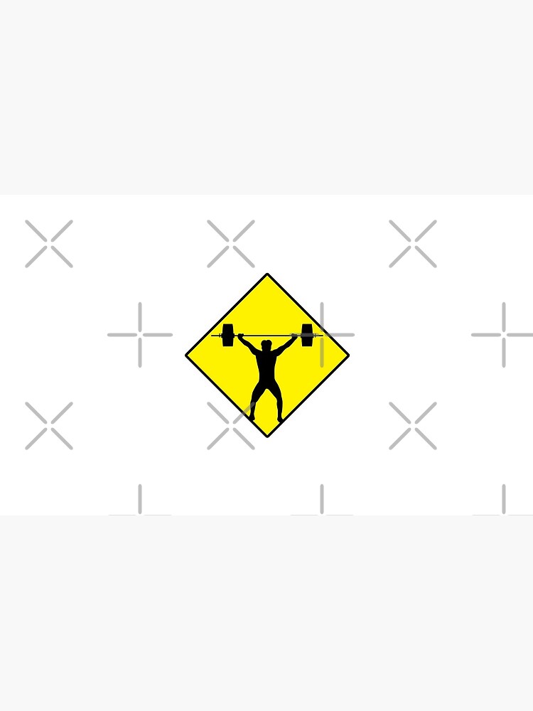 "Weight Lifting Power Lifter Road Sign" Coffee Mug for Sale by