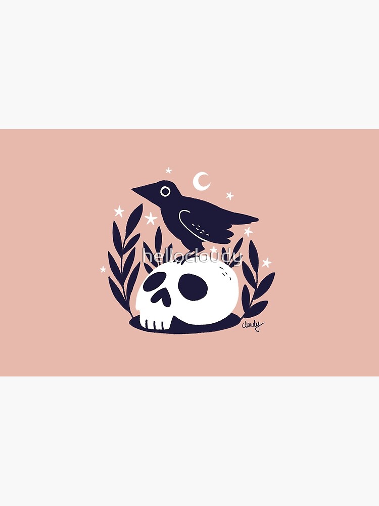 Thumbnail 4 of 4, Zipper Pouch, Skull bird designed and sold by hellocloudy.