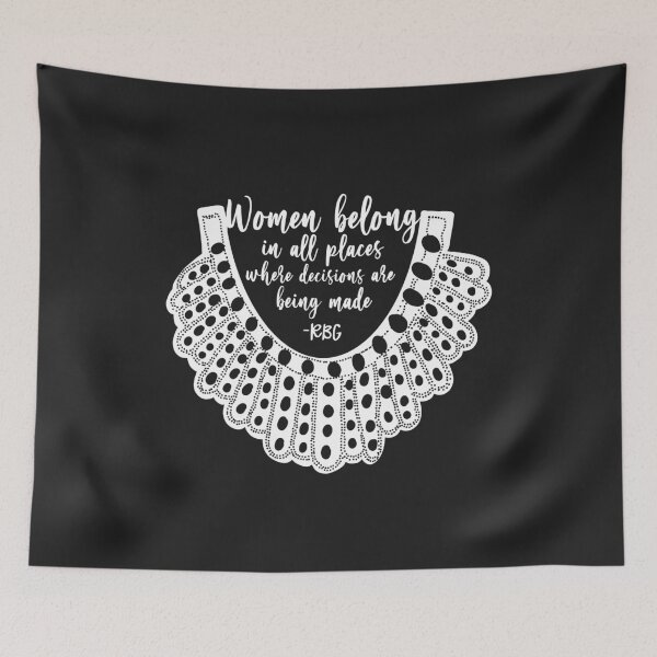 Item preview, Women belong in all places where decisions are being made - RBG collar designed and sold by REApparelCo.