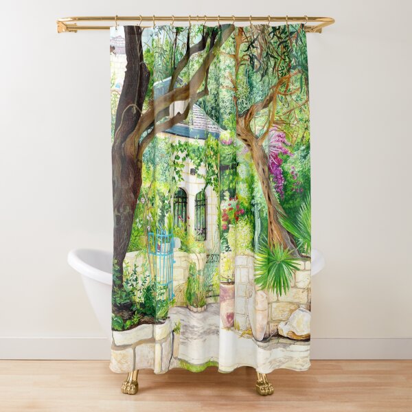 Jerusalem scene, oil on canvas Shower Curtain