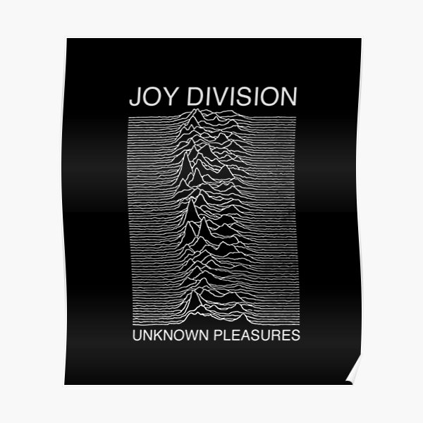 Joy Division - Unknown Pleasures (With Words) Poster