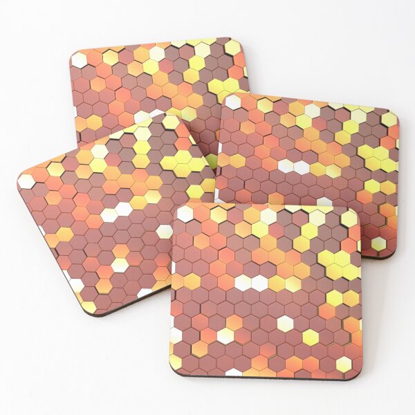 Item preview, sci-fi background with 3d hexagonal retractable tiles designed and sold by Orderposter.