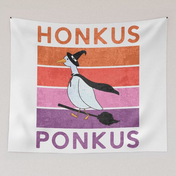 Item preview, Retro Honkus Ponkus Funny Halloween Witches Honk Goose Duck designed and sold by merchzy.