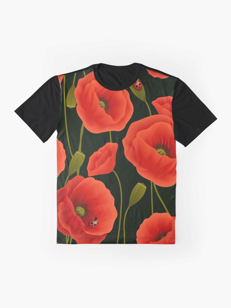 remembrance poppy on a shirt