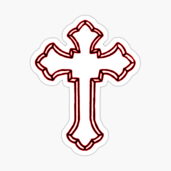 cool cross Sticker