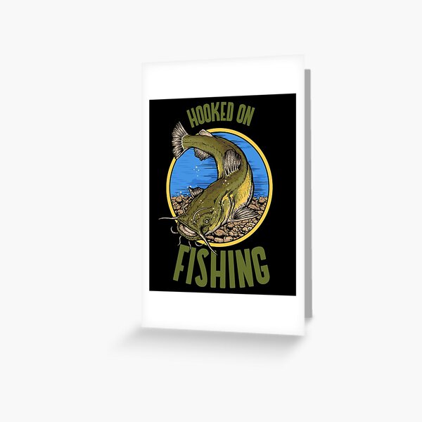 Funny Catfish Fishing Gear Hooked on Fishing design | Poster