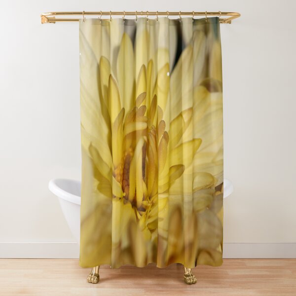 Morning Yellow Mum Shower Curtain