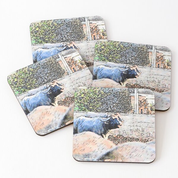Item preview, Buffaloes in the stall designed and sold by Giuseppe Cocco.