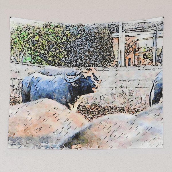 Item preview, Buffaloes in the stall designed and sold by Giuseppe Cocco.
