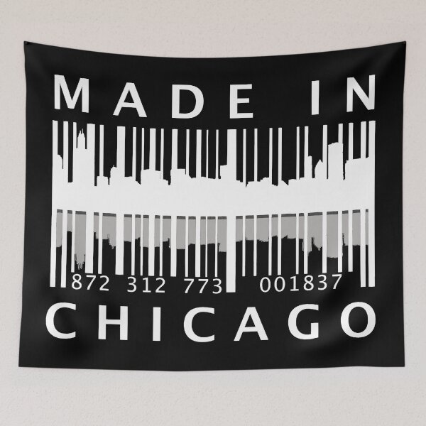 Item preview, Chicago Skyline Barcode (Made In Chicago) designed and sold by molamode.