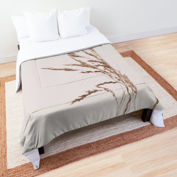 Wild dry grass in the wind Comforter