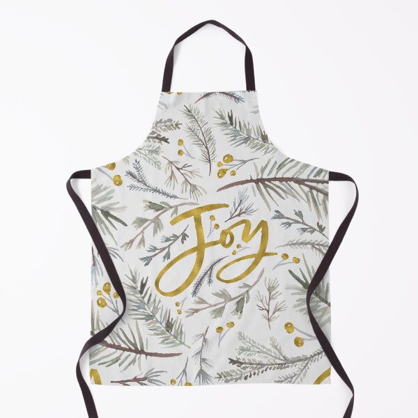 Item preview, Joy gold typography Christmas foliage pattern designed and sold by GoDesign1.