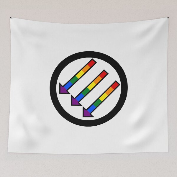 Item preview, Antifa Arrows - Black (LGBTQ+ Flag) designed and sold by DanJaguar.