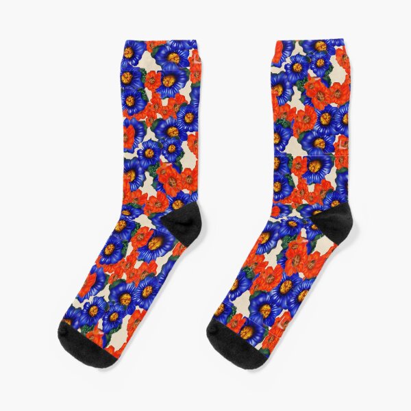 Polish Pottery Design flowers Socks