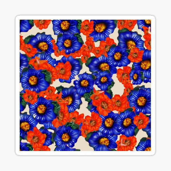 Polish Pottery Design flowers Sticker