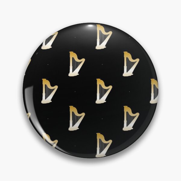 Item preview, Gold harps on black designed and sold by tetibright.