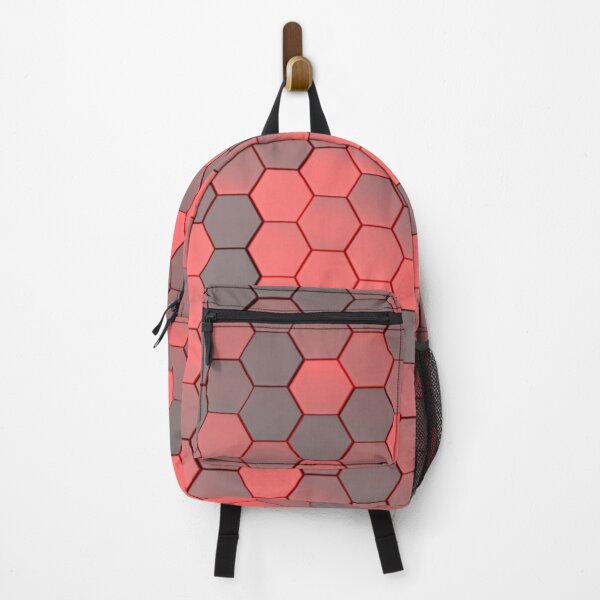 Item preview, sci-fi red background with 3d hexagonal retractable tiles designed and sold by Orderposter.