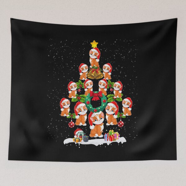Item preview, Funny Cats Christmas Tree designed and sold by abiabo.