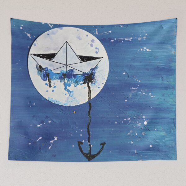 Item preview, Origami ship in the moon designed and sold by yumiart.