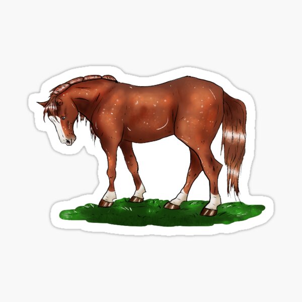 Mystery horsey - alezan horse Sticker