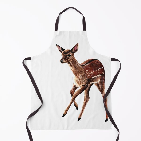 Item preview, Baby fallow deer fawn ink and watercolour painting designed and sold by LorenDowding.