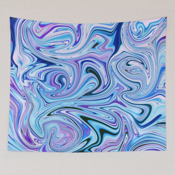 Item preview,  Blue and White Marble Swirl designed and sold by Sarah Wainwright.