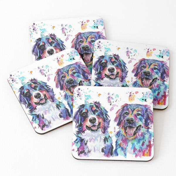Item preview, Colourful Watercolour Mountain Dogs designed and sold by SaltySerenity.