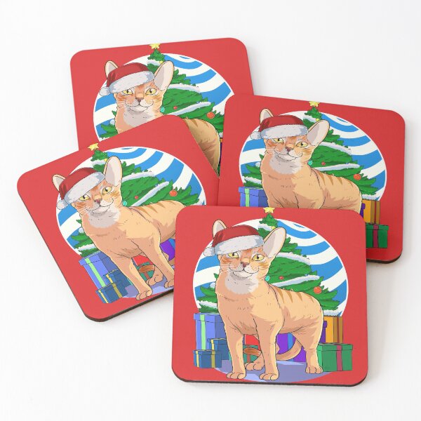 Item preview,  Abyssinian Cat Santa Christmas Tree Gift designed and sold by Nosek1ng.