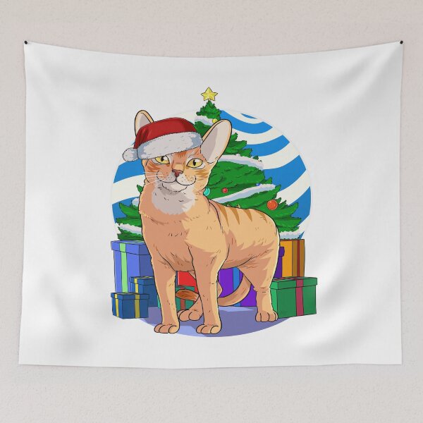Item preview,  Abyssinian Cat Santa Christmas Tree Gift designed and sold by Nosek1ng.