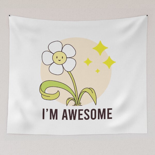Item preview, Happy daisy flower cartoon designed and sold by Zain-Design.