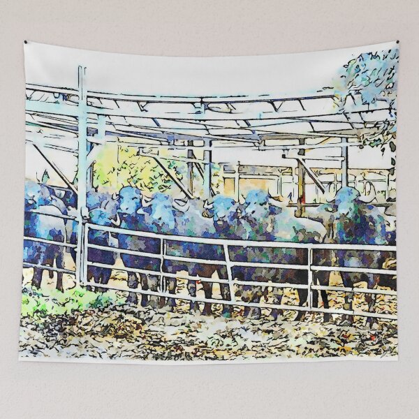 Item preview, Buffaloes in the stall designed and sold by Giuseppe Cocco.